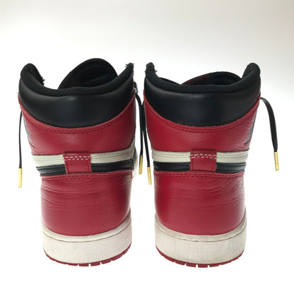 【中古品】【メンズ】 NIKE ナイキ AIR JORDAN 1 RETRO HIGH OG 555088-610 エアジョーダン 1 レトロ ハイ スニーカー 靴 160-260616-na-16-tagh サイズ：27cm US 9 カラー：BRED TOE GYM RED/BLACK-SUMMIT WHITE 万代Net店