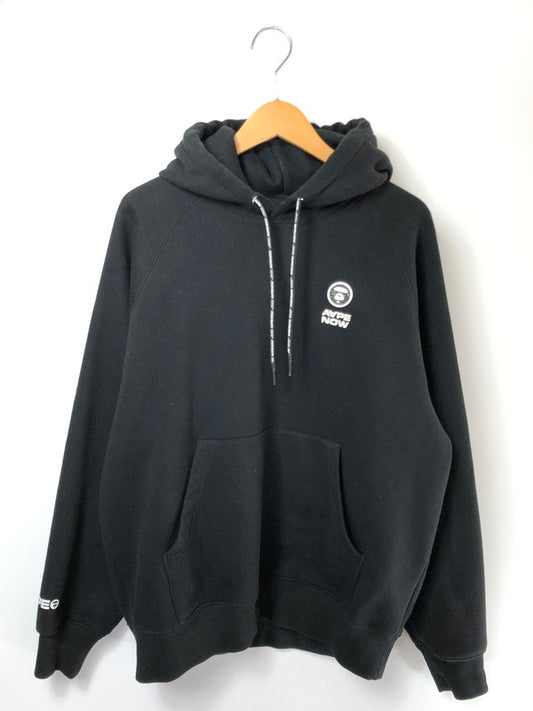 【中古品】【メンズ】 AAPE BY A BATHING APE エーエイプ バイ ア ベイシング エイプ RAGLAN PULLOVER HOODIE AAPSWMB324XXN ラグラン プルオーバー フーディー トップス 142-260627-rt-07-tagh サイズ：M カラー：ブラック 万代Net店