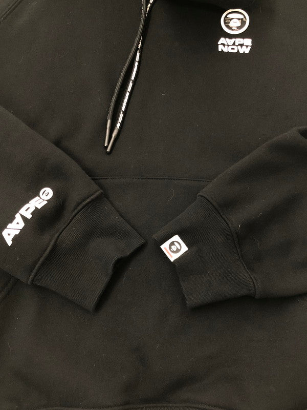 【中古品】【メンズ】 AAPE BY A BATHING APE エーエイプ バイ ア ベイシング エイプ RAGLAN PULLOVER HOODIE AAPSWMB324XXN ラグラン プルオーバー フーディー トップス 142-260627-rt-07-tagh サイズ：M カラー：ブラック 万代Net店