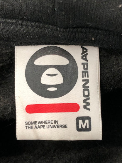 【中古品】【メンズ】 AAPE BY A BATHING APE エーエイプ バイ ア ベイシング エイプ RAGLAN PULLOVER HOODIE AAPSWMB324XXN ラグラン プルオーバー フーディー トップス 142-260627-rt-07-tagh サイズ：M カラー：ブラック 万代Net店