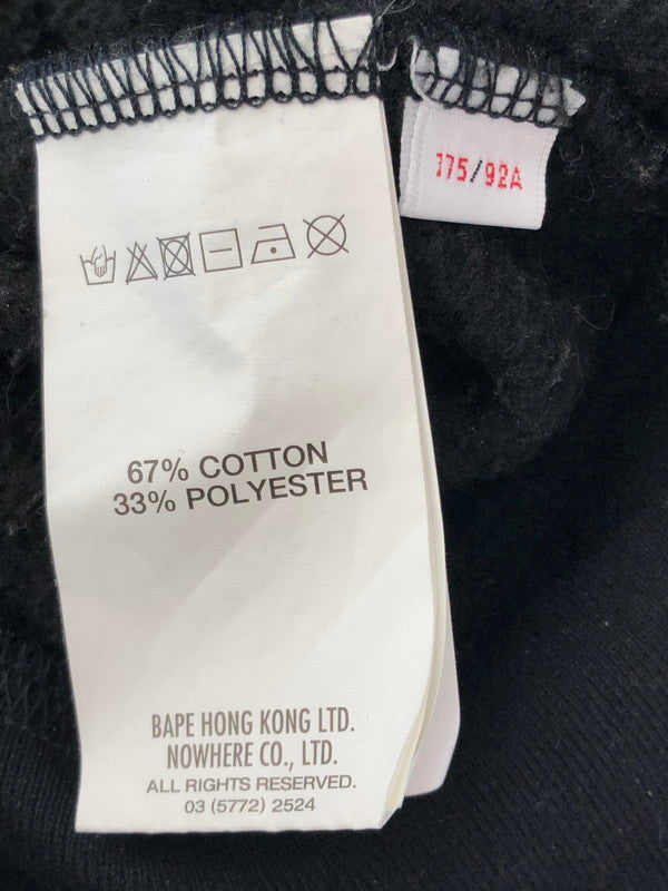 【中古品】【メンズ】 AAPE BY A BATHING APE エーエイプ バイ ア ベイシング エイプ RAGLAN PULLOVER HOODIE AAPSWMB324XXN ラグラン プルオーバー フーディー トップス 142-260627-rt-07-tagh サイズ：M カラー：ブラック 万代Net店