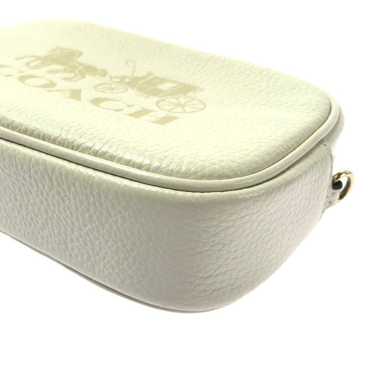 【中古品】【レディース】 COACH 79212 HORSE & CARRIAGE PEBBLED LEATHER CONVERTIBLE BELT BAG ホース ＆ キャリッジ ペブルド レザー コンバーチブル ベルト 180-260704-ty-06-tagh カラー：ホワイト 万代Net店