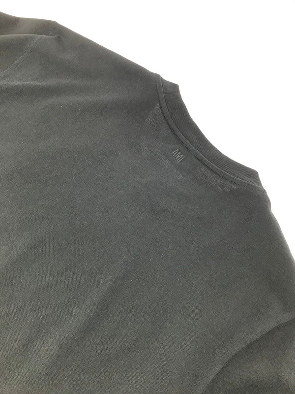 【中古品】【メンズ】 AMI アミ SMALL EMBOSSED AMI DE COEUR T-SHIRT エンボス Tシャツ 半袖 Tシャツ トップス 141-260625-rt-12-tagh サイズ：＜ カラー：ブラック 万代Net店