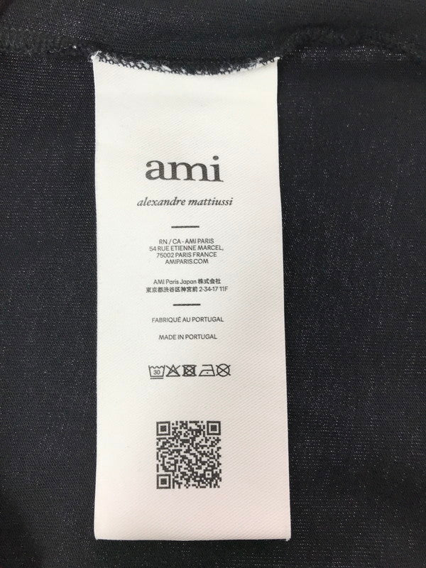 【中古品】【メンズ】 AMI アミ SMALL EMBOSSED AMI DE COEUR T-SHIRT エンボス Tシャツ 半袖 Tシャツ トップス 141-260625-rt-12-tagh サイズ：＜ カラー：ブラック 万代Net店