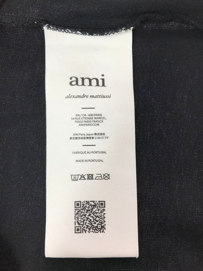 【中古品】【メンズ】 AMI アミ SMALL EMBOSSED AMI DE COEUR T-SHIRT エンボス Tシャツ 半袖 Tシャツ トップス 141-260625-rt-12-tagh サイズ：＜ カラー：ブラック 万代Net店