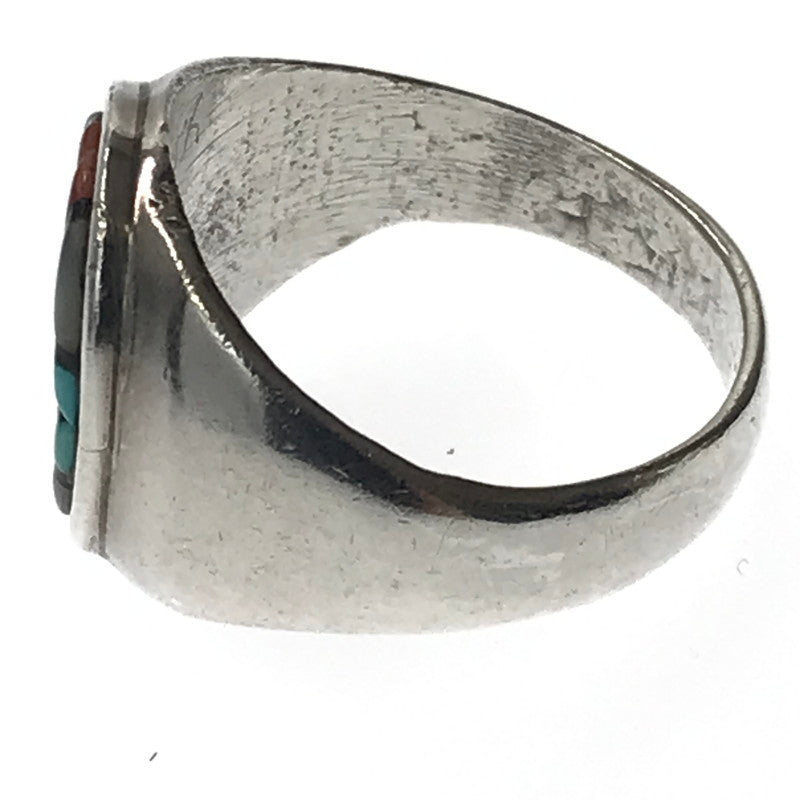 【中古品】【メンズ】 YELMO NATACHU イェルモ ナタチュー ZUNI INRAY RING ズニ インレイ リング 指輪 アクセサリー 191-260623-na-02-tagh カラー：シルバー 万代Net店