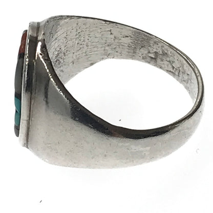 【中古品】【メンズ】 YELMO NATACHU イェルモ ナタチュー ZUNI INRAY RING ズニ インレイ リング 指輪 アクセサリー 191-260623-na-02-tagh カラー：シルバー 万代Net店