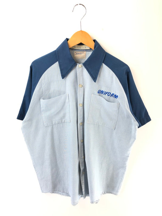 【現状渡し品】【メンズ】 PEERLESS UNIFORM ピアレス ユニフォーム MFG 70's STRIPE WORK SHIRT 70年代 ストライプ ワーク シャツ ヴィンテージ 146-260628-rt-17-tagh カラー：ブルー 万代Net店