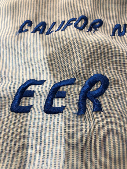 【現状渡し品】【メンズ】 PEERLESS UNIFORM ピアレス ユニフォーム MFG 70's STRIPE WORK SHIRT 70年代 ストライプ ワーク シャツ ヴィンテージ 146-260628-rt-17-tagh カラー：ブルー 万代Net店