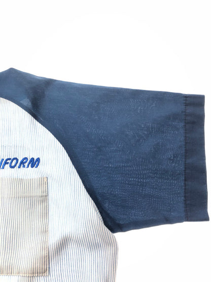【現状渡し品】【メンズ】 PEERLESS UNIFORM ピアレス ユニフォーム MFG 70's STRIPE WORK SHIRT 70年代 ストライプ ワーク シャツ ヴィンテージ 146-260628-rt-17-tagh カラー：ブルー 万代Net店