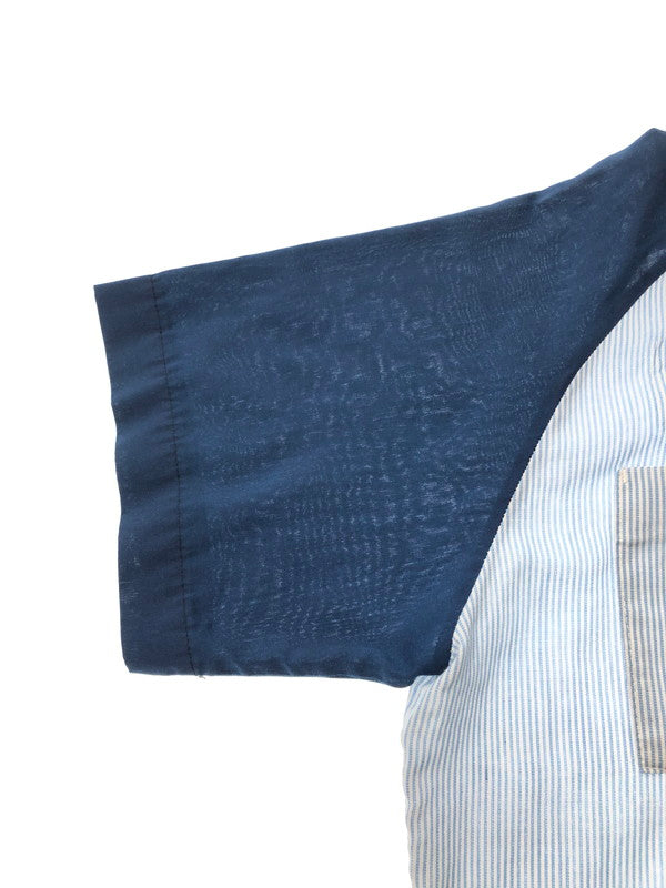 【現状渡し品】【メンズ】 PEERLESS UNIFORM ピアレス ユニフォーム MFG 70's STRIPE WORK SHIRT 70年代 ストライプ ワーク シャツ ヴィンテージ 146-260628-rt-17-tagh カラー：ブルー 万代Net店