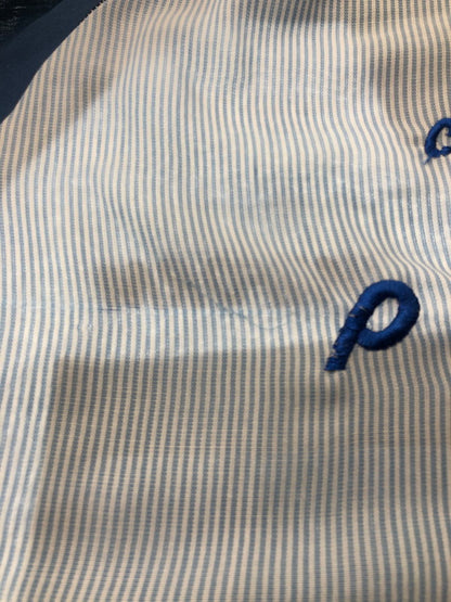 【現状渡し品】【メンズ】 PEERLESS UNIFORM ピアレス ユニフォーム MFG 70's STRIPE WORK SHIRT 70年代 ストライプ ワーク シャツ ヴィンテージ 146-260628-rt-17-tagh カラー：ブルー 万代Net店