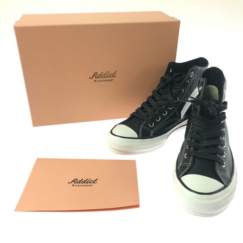 【中古美品】【メンズ】 CONVERSE ADDICT コンバース アディクト CHUCK TAYLOR LEATHER HI 1AD812 チャックテイラー レザー ハイ スニーカー 靴 162-260913-rt-27-tagh サイズ：28cm US9.5 カラー：ブラック 万代Net店