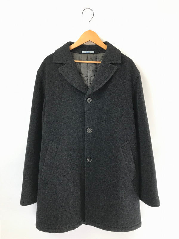 【中古品】【メンズ】 KENZO HOMME ケンゾー オム 90's ANGORA BLEND WOOL COAT 3612-2306 アンゴラ ブレンド ウール コート アウター 146-260704-rt-09-tag サイズ：3 カラー：ブラック 万代Net店