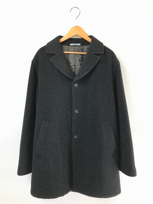 【中古品】【メンズ】 KENZO HOMME ケンゾー オム 90's ANGORA BLEND WOOL COAT 3612-2306 アンゴラ ブレンド ウール コート アウター 146-260704-rt-09-tag サイズ：3 カラー：ブラック 万代Net店