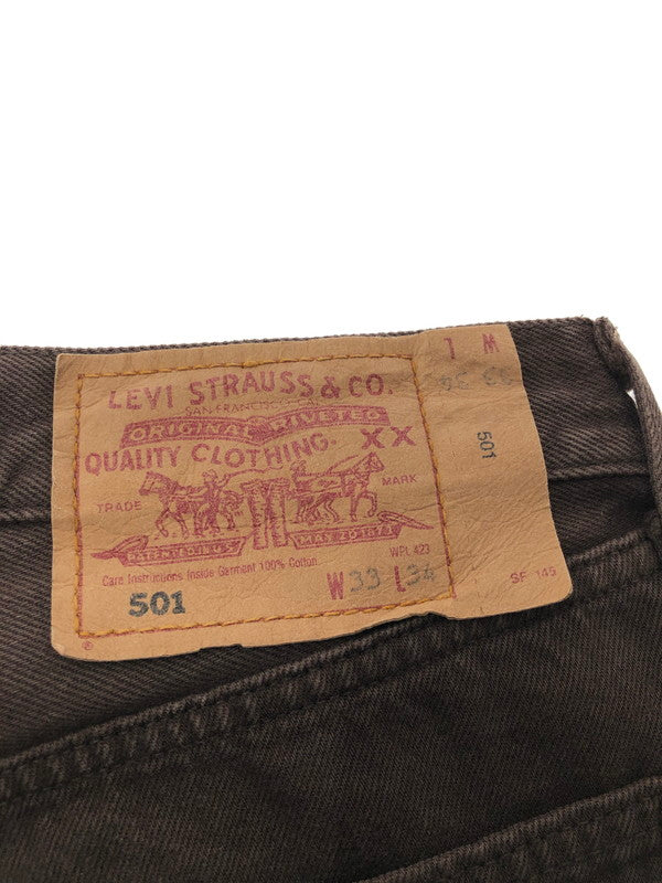 【中古品】【メンズ】 LEVI'S 90's 501 DENIM PANTS 501-0121 フランス製 97年製 刻印275 デニム パンツ ボトムス ジーンズ 157-260627-rt-29-tagh サイズ：W33 カラー：ブラウン 万代Net店