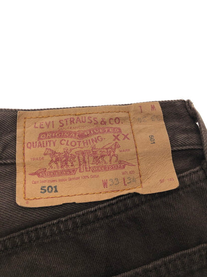 【中古品】【メンズ】 LEVI'S 90's 501 DENIM PANTS 501-0121 フランス製 97年製 刻印275 デニム パンツ ボトムス ジーンズ 157-260627-rt-29-tagh サイズ：W33 カラー：ブラウン 万代Net店