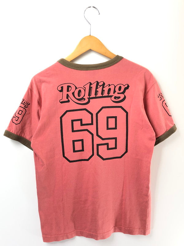 【中古品】【メンズ】 TOYS MCCOY トイズ マッコイ × LOONEY TUNES ルーニー チューンズ TASMANIAN DEVIL BORN TO BE WILD RINGER TEE リンガー Tシャツ トップス 145-260627-rt-02-tagh サイズ：S カラー：ピンク 万代Net店