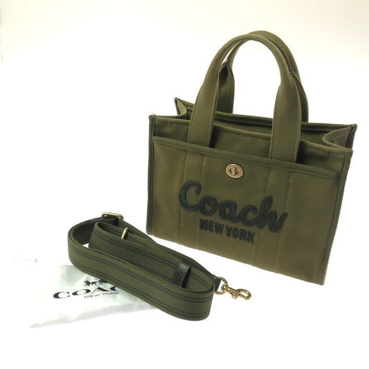 【中古品】【レディース】 COACH コーチ F2557 2WAY CARGO TOTE BAG CANVAS ツーウェイ カーゴ トート バッグ キャンバス 鞄 カバン 180-260704-ty-08-tagh カラー：カーキ 万代Net店