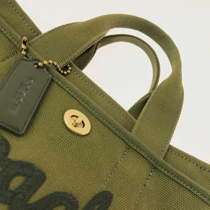 【中古品】【レディース】 COACH コーチ F2557 2WAY CARGO TOTE BAG CANVAS ツーウェイ カーゴ トート バッグ キャンバス 鞄 カバン 180-260704-ty-08-tagh カラー：カーキ 万代Net店