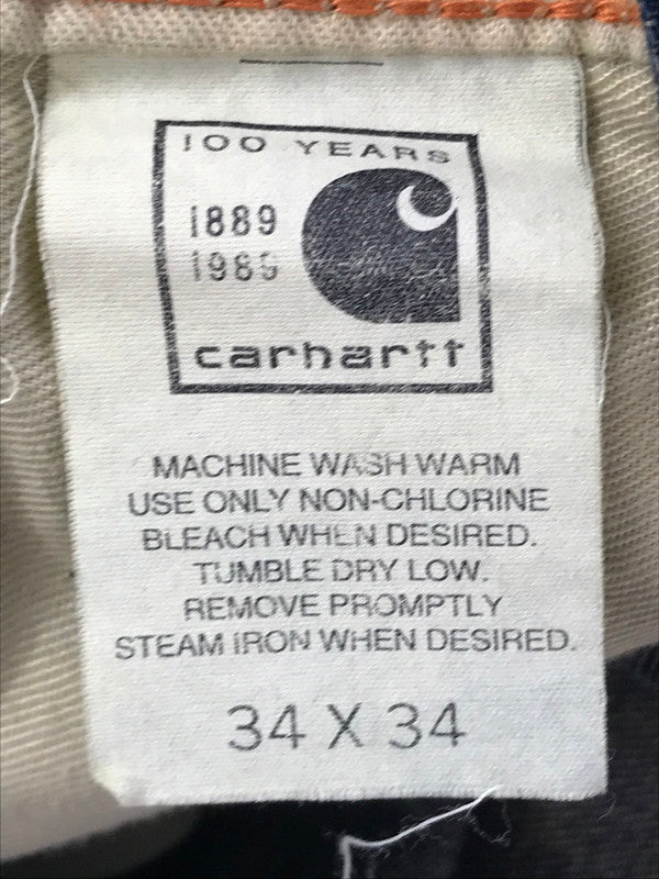 【中古品】【メンズ】 CARHARTT カーハート × EDWIN エドウィン 1889-1989 100 YEARS DENIM OVERALLS 0188 デニム オーバーオール 日本製 157-260709-rt-09-tag サイズ：34×34 カラー：インディゴ 万代Net店