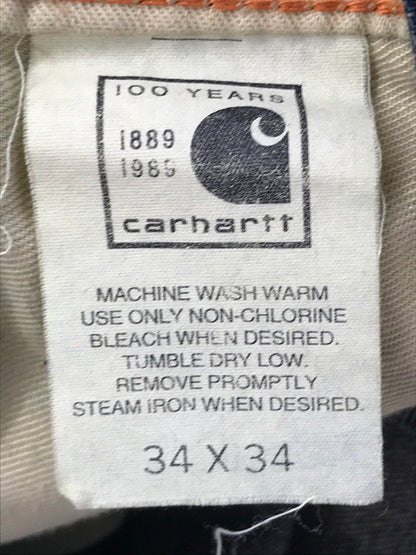 【中古品】【メンズ】 CARHARTT カーハート × EDWIN エドウィン 1889-1989 100 YEARS DENIM OVERALLS 0188 デニム オーバーオール 日本製 157-260709-rt-09-tag サイズ：34×34 カラー：インディゴ 万代Net店