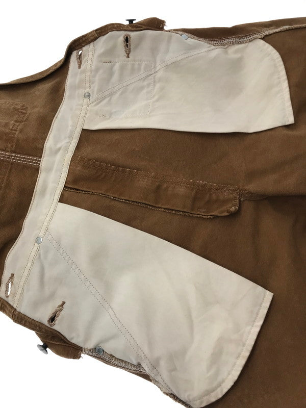 【中古品】【メンズ】 CARHARTT カーハート DUCK DOUBLE KNEE OVERALLS ダブルニー オーバーオール 157-260709-rt-10-tag サイズ：不明 下記参照 カラー：ブラウン 万代Net店