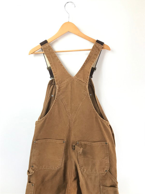 【中古品】【メンズ】 CARHARTT カーハート DUCK DOUBLE KNEE OVERALLS ダブルニー オーバーオール 157-260709-rt-10-tag サイズ：不明 下記参照 カラー：ブラウン 万代Net店