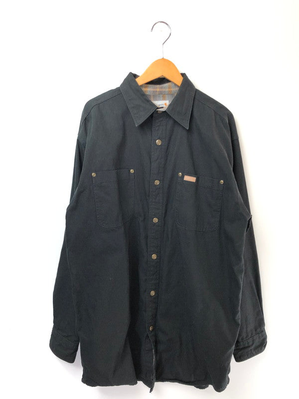 【中古品】【メンズ】 CARHARTT カーハート CANVAS PLAID FLANNEL LINER SHIRT JACKET S296 BLK キャンバス プラッド フランネル ライナー シャツジャケット 146-260628-rt-07-tagh カラー：ブラック 万代Net店