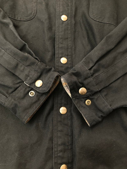 【中古品】【メンズ】 CARHARTT カーハート CANVAS PLAID FLANNEL LINER SHIRT JACKET S296 BLK キャンバス プラッド フランネル ライナー シャツジャケット 146-260628-rt-07-tagh カラー：ブラック 万代Net店
