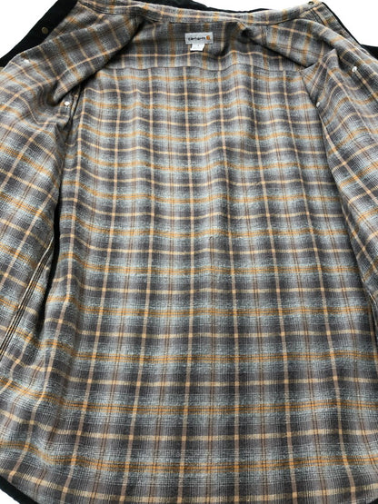 【中古品】【メンズ】 CARHARTT カーハート CANVAS PLAID FLANNEL LINER SHIRT JACKET S296 BLK キャンバス プラッド フランネル ライナー シャツジャケット 146-260628-rt-07-tagh カラー：ブラック 万代Net店