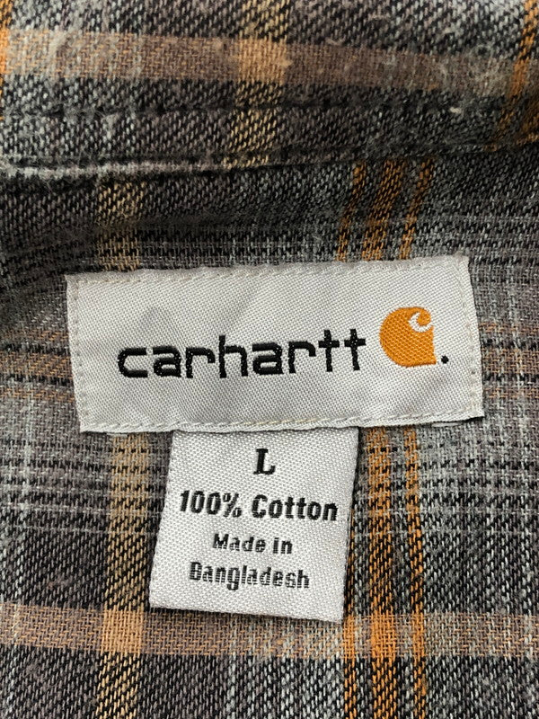 【中古品】【メンズ】 CARHARTT カーハート CANVAS PLAID FLANNEL LINER SHIRT JACKET S296 BLK キャンバス プラッド フランネル ライナー シャツジャケット 146-260628-rt-07-tagh カラー：ブラック 万代Net店