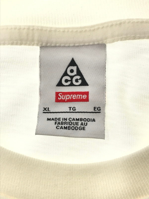 【中古品】【メンズ】 SUPREME シュプリーム × NIKE ACG ナイキ エーシージー 22AW GRID TEE グリッド Tシャツ 半袖Tシャツ トップス 149-260701-rt-01-tag サイズ：XL カラー：アイボリー 万代Net店
