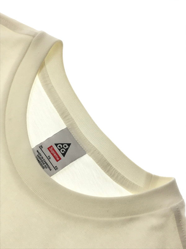 【中古品】【メンズ】 SUPREME シュプリーム × NIKE ACG ナイキ エーシージー 22AW GRID TEE グリッド Tシャツ 半袖Tシャツ トップス 149-260701-rt-01-tag サイズ：XL カラー：アイボリー 万代Net店