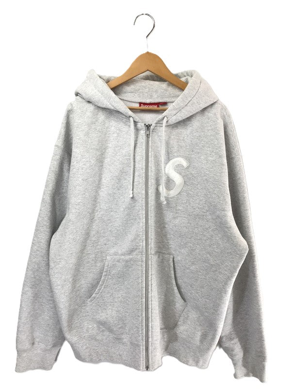 【中古品】【メンズ】 SUPREME シュプリーム 24AW S LOGO ZIP UP HOODED SWEATSHIRT ロゴ ジップ アップ フーデッド スウェットシャツ パーカー トップス 149-260701-rt-16-tag サイズ：XL カラー：グレー 万代Net店