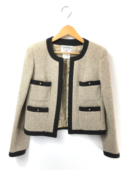 【中古品】【レディース】 CHANEL BOUTIQUE シャネル ブティック 96A WOOL JACKET B0761 ウール ジャケット フランス製 ライトアウター 183-260621-rt-06-tagh サイズ：36 カラー：ベージュ 万代Net店