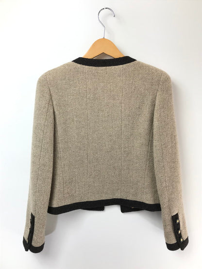 【中古品】【レディース】 CHANEL BOUTIQUE シャネル ブティック 96A WOOL JACKET B0761 ウール ジャケット フランス製 ライトアウター 183-260621-rt-06-tagh サイズ：36 カラー：ベージュ 万代Net店