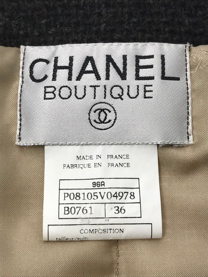 【中古品】【レディース】 CHANEL BOUTIQUE シャネル ブティック 96A WOOL JACKET B0761 ウール ジャケット フランス製 ライトアウター 183-260621-rt-06-tagh サイズ：36 カラー：ベージュ 万代Net店