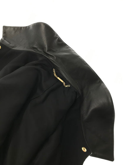 【中古品】【レディース】 GUCCI グッチ LAMB LEATHER TRIM JACKET 207-1339-7278 ラムレザー トリム ジャケット アウター 183-260621-rt-08-tagh サイズ：40 カラー：ブラック 万代Net店