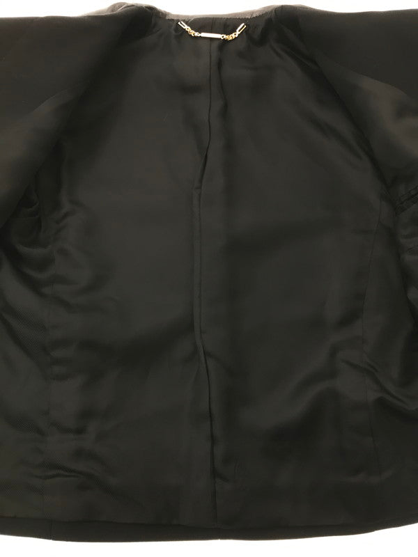 【中古品】【レディース】 GUCCI グッチ LAMB LEATHER TRIM JACKET 207-1339-7278 ラムレザー トリム ジャケット アウター 183-260621-rt-08-tagh サイズ：40 カラー：ブラック 万代Net店