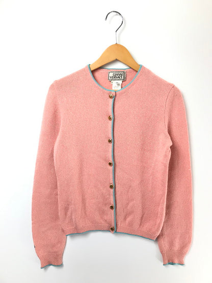 【中古品】【レディース】 GIANNI VERSACE ジャンニ・ヴェルサーチ KNIT CARDIGAN ニット カーディガン イタリア製 トップス 168-260621-rt-04-tagh サイズ：42 カラー：ピンク 万代Net店