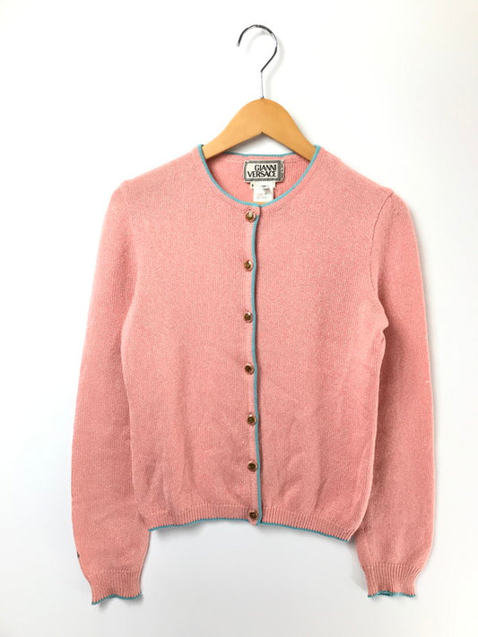 【中古品】【レディース】 GIANNI VERSACE ジャンニ・ヴェルサーチ KNIT CARDIGAN ニット カーディガン イタリア製 トップス 168-260621-rt-04-tagh サイズ：42 カラー：ピンク 万代Net店