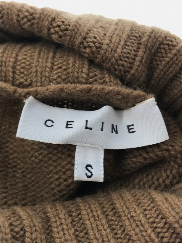 【中古品】【レディース】 CELINE セリーヌ CASHMERE KNIT SWEATER F024318L イタリア製 フィービー期 カシミヤ ニットセーター トップス 183-260621-rt-02-tagh サイズ：S カラー：ブラウン 万代Net店