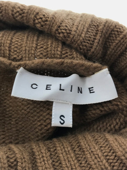【中古品】【レディース】 CELINE セリーヌ CASHMERE KNIT SWEATER F024318L イタリア製 フィービー期 カシミヤ ニットセーター トップス 183-260621-rt-02-tagh サイズ：S カラー：ブラウン 万代Net店