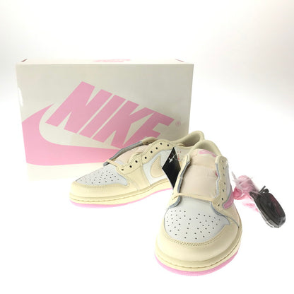 【中古美品】【メンズ】 TRAVIS SCOTT トラヴィス スコット × NIKE ナイキ AIR JORDAN 1 RETRO LOW OG IQ7604-100 エアジョーダン 1 レトロ ロー スニーカー 靴 160-260616-na-11-tagh サイズ：29cm US 11 カラー：MUSLIN/SHY PINK/SAIL/UNIVERSITY RED 万代Net店