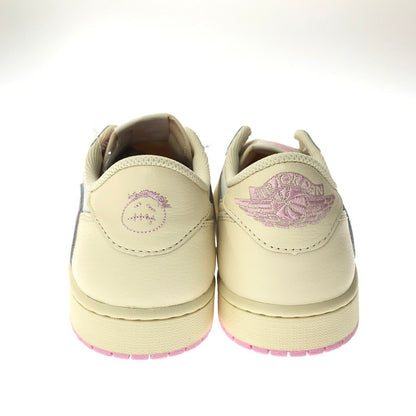 【中古美品】【メンズ】 TRAVIS SCOTT トラヴィス スコット × NIKE ナイキ AIR JORDAN 1 RETRO LOW OG IQ7604-100 エアジョーダン 1 レトロ ロー スニーカー 靴 160-260616-na-11-tagh サイズ：29cm US 11 カラー：MUSLIN/SHY PINK/SAIL/UNIVERSITY RED 万代Net店