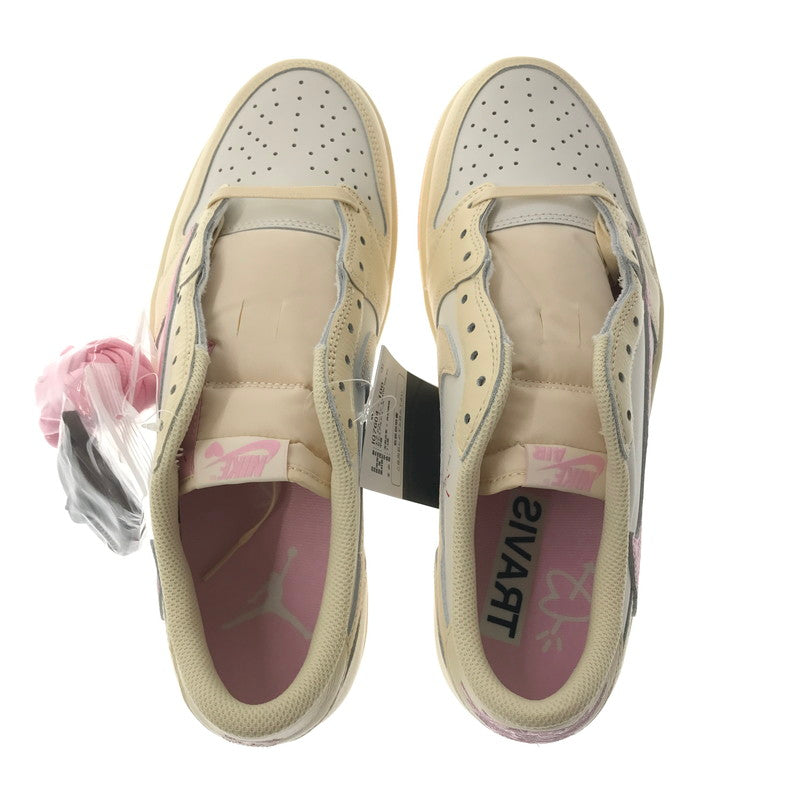 【中古美品】【メンズ】 TRAVIS SCOTT トラヴィス スコット × NIKE ナイキ AIR JORDAN 1 RETRO LOW OG IQ7604-100 エアジョーダン 1 レトロ ロー スニーカー 靴 160-260616-na-11-tagh サイズ：29cm US 11 カラー：MUSLIN/SHY PINK/SAIL/UNIVERSITY RED 万代Net店