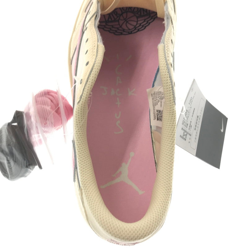 【中古美品】【メンズ】 TRAVIS SCOTT トラヴィス スコット × NIKE ナイキ AIR JORDAN 1 RETRO LOW OG IQ7604-100 エアジョーダン 1 レトロ ロー スニーカー 靴 160-260616-na-11-tagh サイズ：29cm US 11 カラー：MUSLIN/SHY PINK/SAIL/UNIVERSITY RED 万代Net店