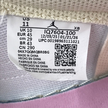 【中古美品】【メンズ】 TRAVIS SCOTT トラヴィス スコット × NIKE ナイキ AIR JORDAN 1 RETRO LOW OG IQ7604-100 エアジョーダン 1 レトロ ロー スニーカー 靴 160-260616-na-11-tagh サイズ：29cm US 11 カラー：MUSLIN/SHY PINK/SAIL/UNIVERSITY RED 万代Net店