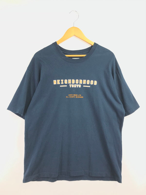 【中古品】【メンズ】 NEIGHBORHOOD ネイバーフッド ALL RIGHTS RESERVED TEE NAVY プリント デザイン 半袖 Tシャツ トップス 142-260818-rt-41-tag カラー：ネイビー 万代Net店